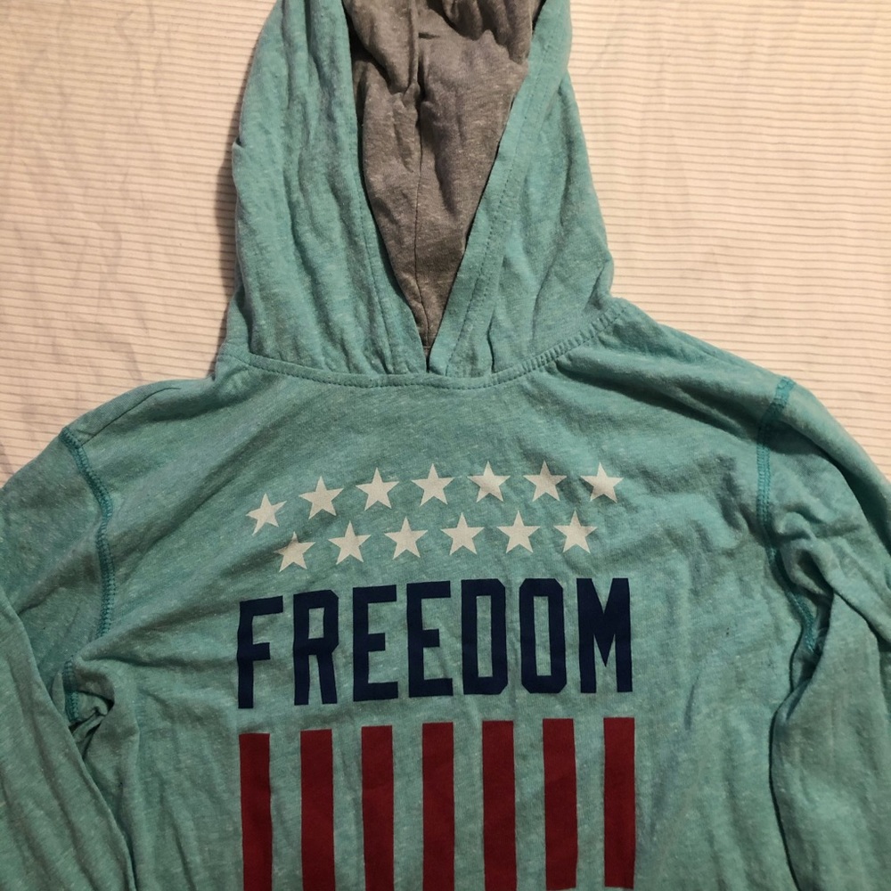“freedom” American flag sweater
